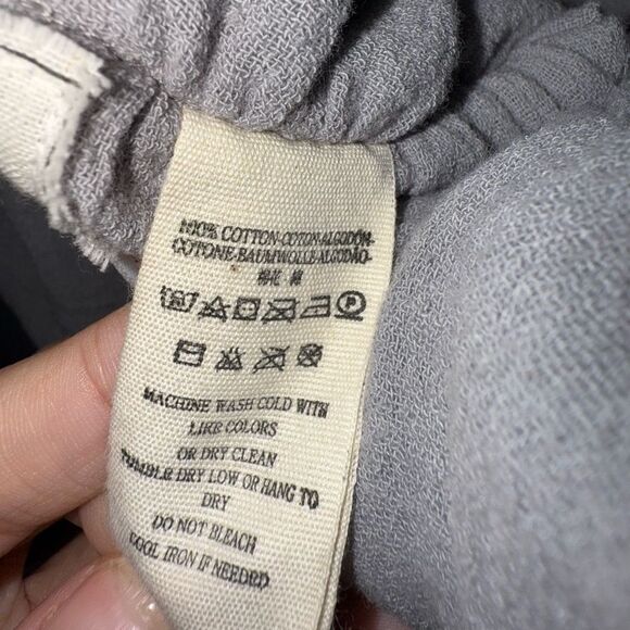 Jen’s Pirate Booty x Free People Puff Sleeve Tie Cropped BOHO Blouse Small EUC - Picture 7 of 9